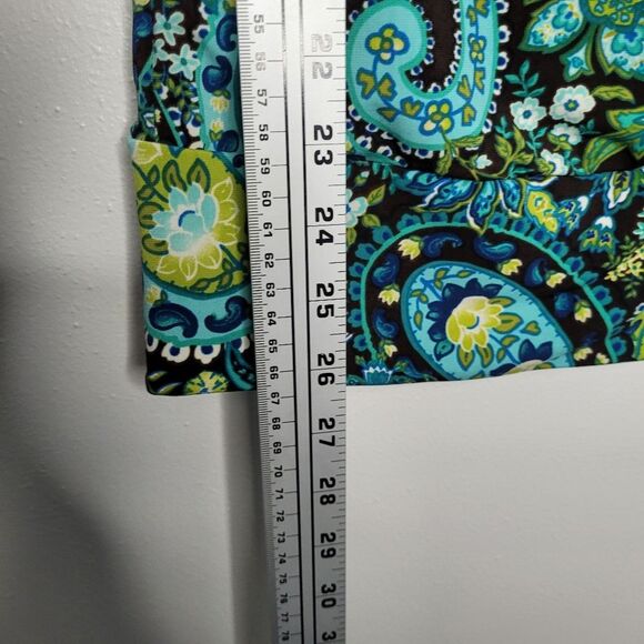 Vintage apt 9 green brown paisley print beaded tie halter party top small - Picture 6 of 6